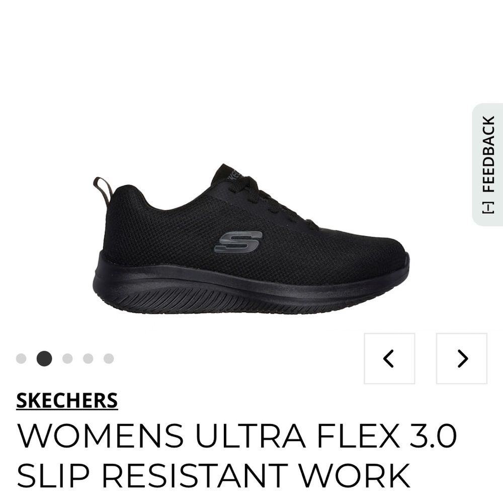 Skechers Women's Ultra Flex 3.0 Black Work Sneakers